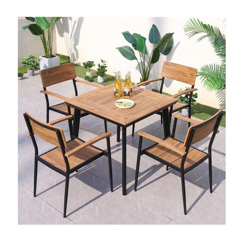 Hotel Modern Restaurant Outdoor Garden Furniture Patio Dining Table