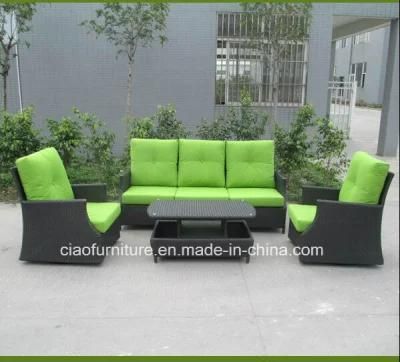Luxury Garden Sofa Rattan Outdoor Sofas with Coffee Table