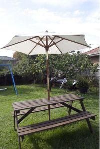 Hot Sale 10ft Parasol Umbrella-Wooden Powder Coated Garden Parasol