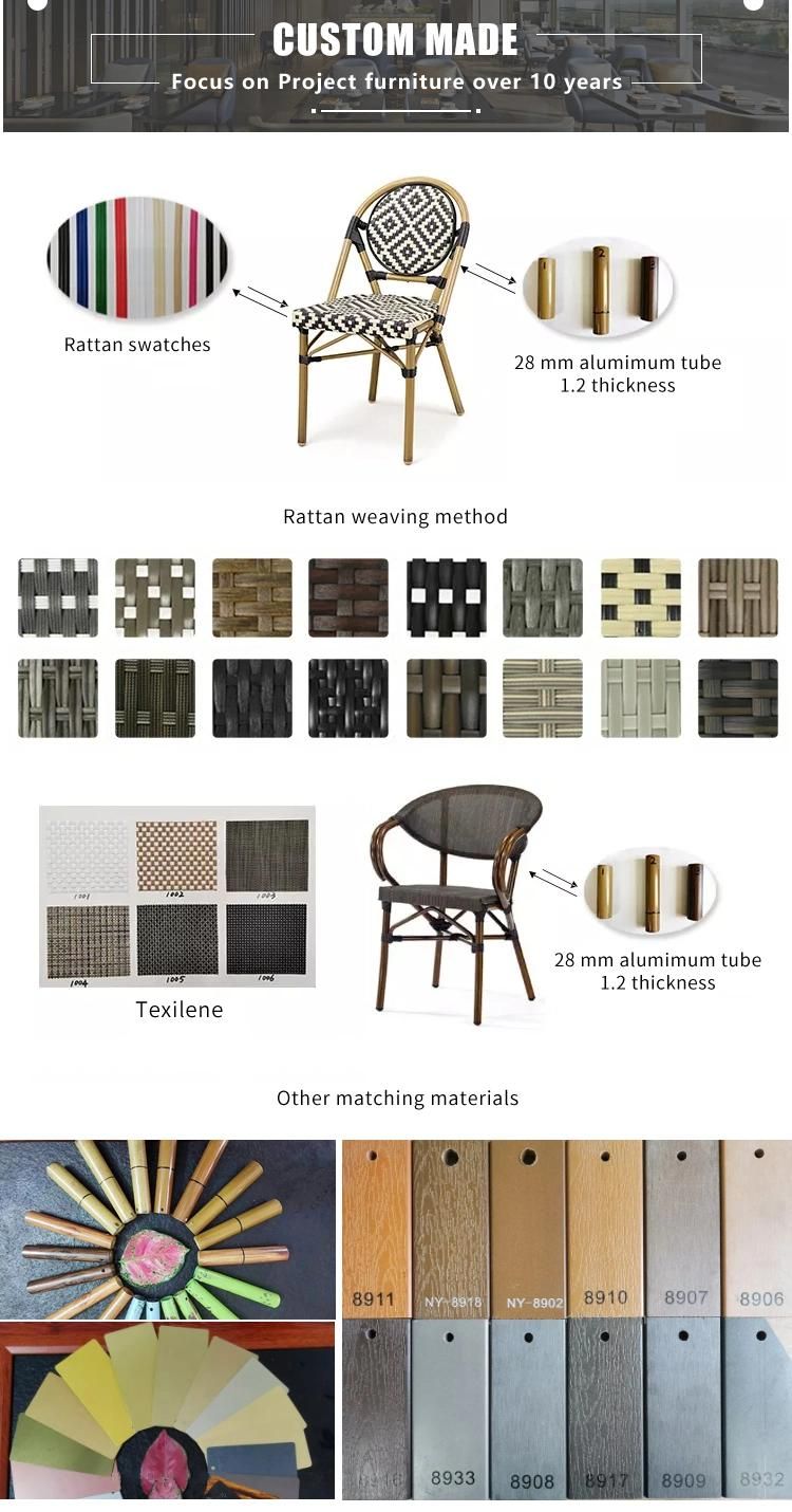 Factory Wholesale New Design Metal Rattan Double Chair Outdoor Garden Patio Furniture