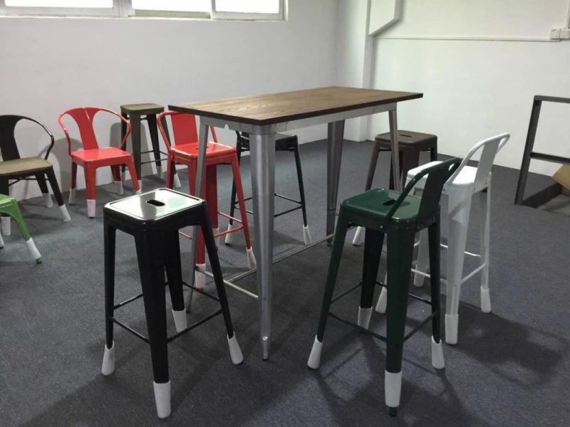 Indoor Outdoor Metal Bar Chair High Stool Chairs
