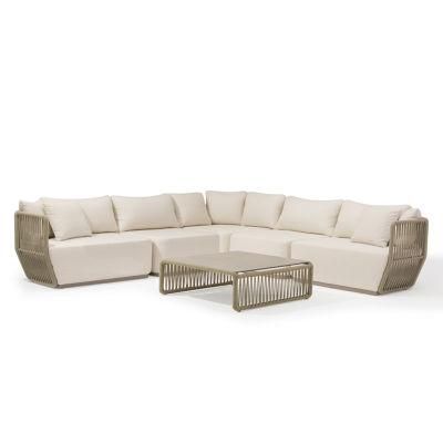 Best Selling Patio Waterproof Aluminium Garden Rattan Sofa Set