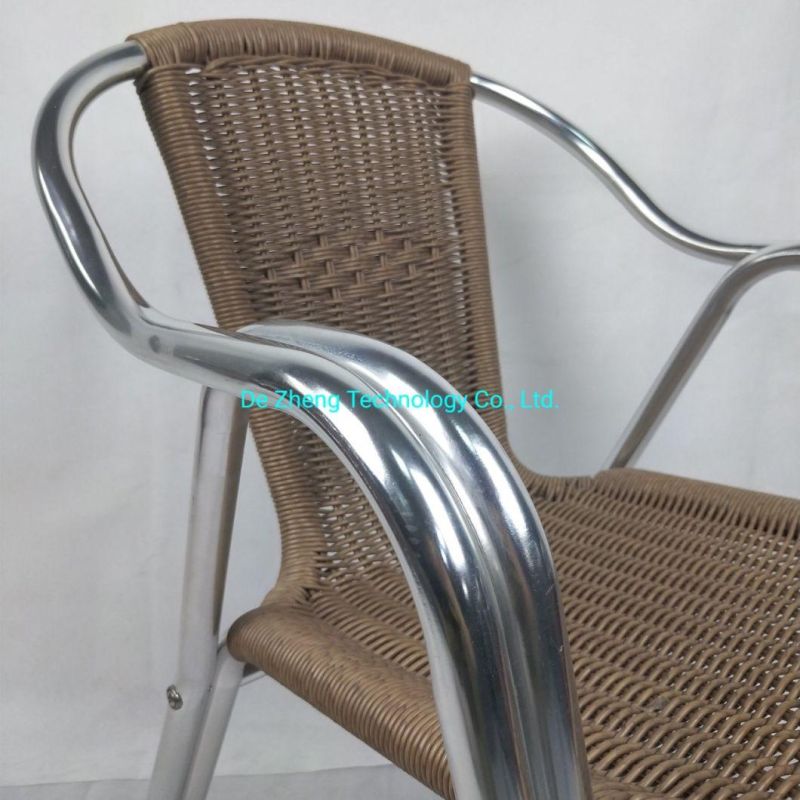 Modern Green Style Outdoor Garden Rattan Desk Furniture Aluminum Terrace Chair