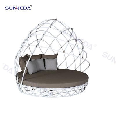 Net Aluminum Leisure Daybed Courtyard Garden Patio Furniture