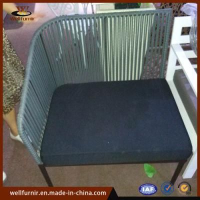 Well Furnir Rope Aluminum Right Arm Chair with Cushion