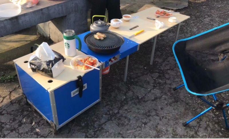 Light Fold Camping Table with Gas Stoven