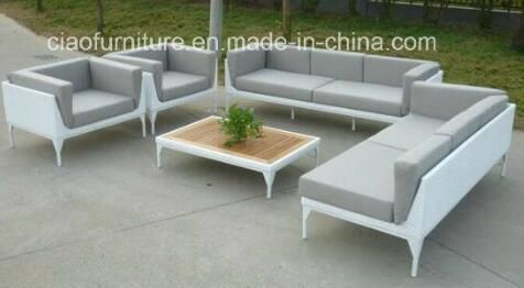 Outdoor Furniture White Rattan Sofa Set for Garden