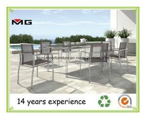 Stackable Textilene Garden Chair Outdoor Patio Dining Furniture