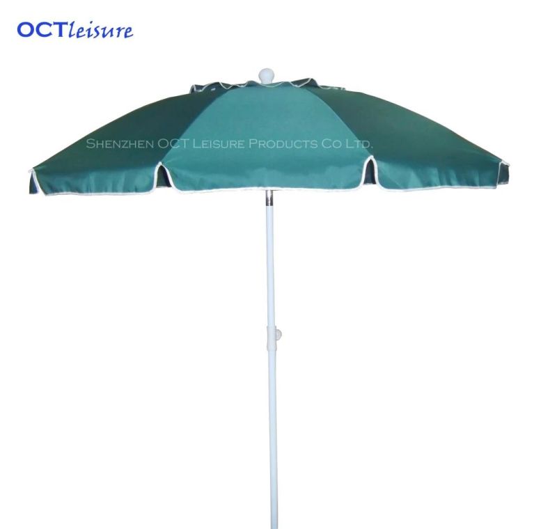 Strong Type Beach Outdoor Parasol with Thick Cover in White and Blue (OCT-BUSTU06)