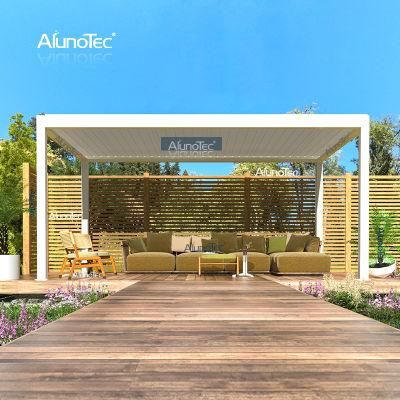 AlunoTec Outdoor Garden Motorized Gazebo Pergolas Motorized Louver Aluminium Modern Pergola