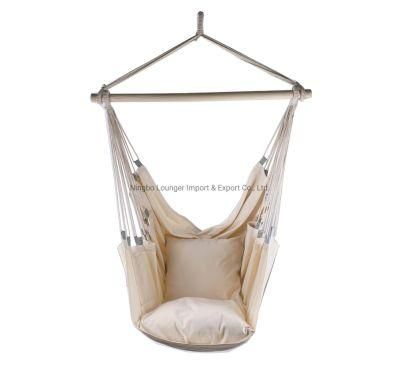 XXL 100% Cotton Lounge Two Pillow Removable Hanging Chair