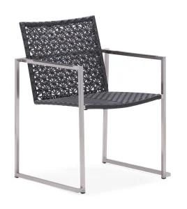 Rattan Dining Chair with Metal Legs