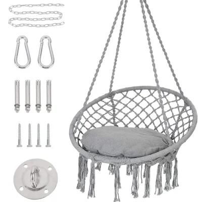 Handmade Knitted Hanging Swing Chair Home Reading Leisure Hammock Chair