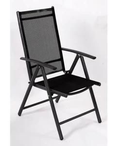 Garden Outdoor Aluminum Foldable 7 Position Textile Chair Portable