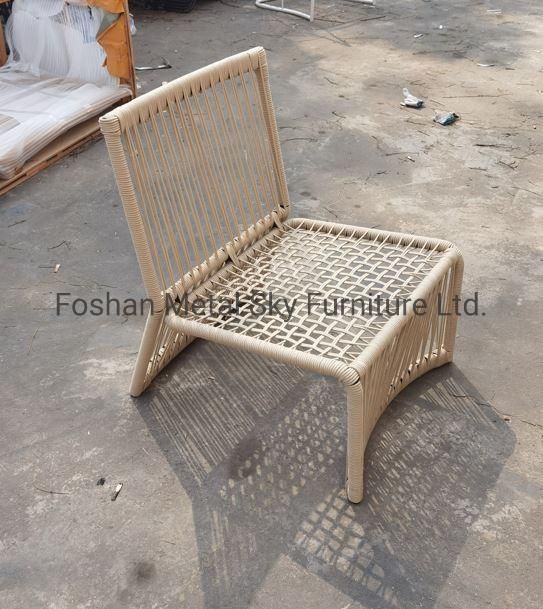 Outdoor Hotel Restaurant Patio Garden Wicker Rattan Aluminum Rope Sofa