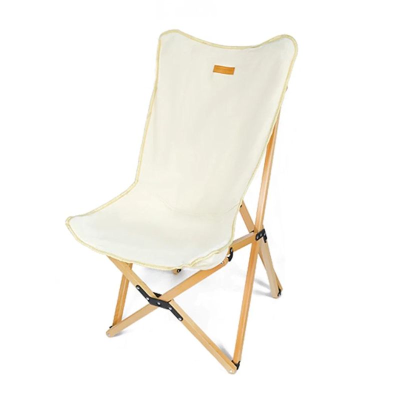 Wooden Beach Chairs for Adults Portable Camping Chair 120kg