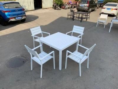 Aluminum High Quality Lowes Patio Set Outdoor Dining Table and Chairs