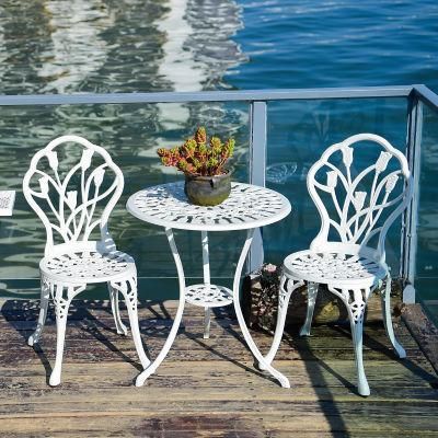 Unfolded and Garden Use Outdoor Cast Aluminum Table Set Furniture