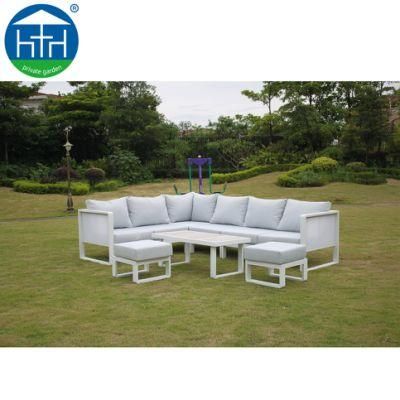 Patio Furniture Big Armrest Durable Aluminum Sofa Set Flexible Modular Lounge