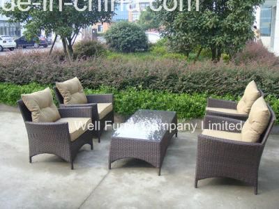 Outdoor Furniture Poly-Rattan Sofa Set with Coffee Table (WF-11273)