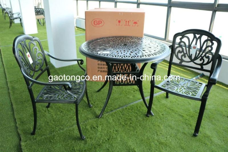 Luxury Patio Furniture Aluminum Powder Coated Garden Table Chairs Set