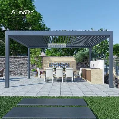 Aluminum Alloy Outdoor Patio Gazebo Sunroom Electric Pergola Roof Outdoor Canopy