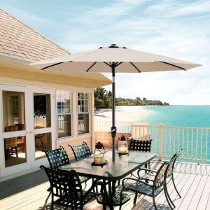 Wholesale 10FT Beige Outdoor Market Sun Garden Patio Table Umbrella Parasol for Restaurant