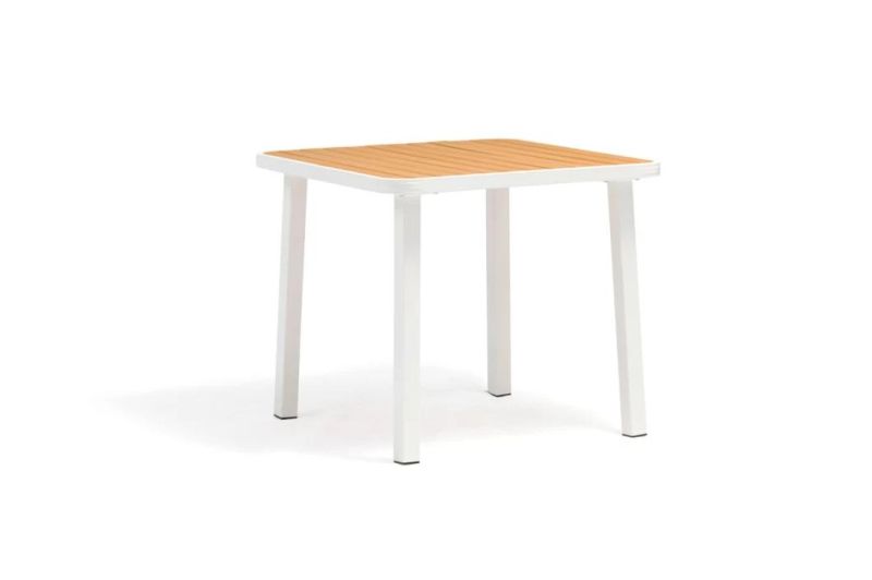 Outdoor Garden Restaurant Aluminium Timber Dining Tables