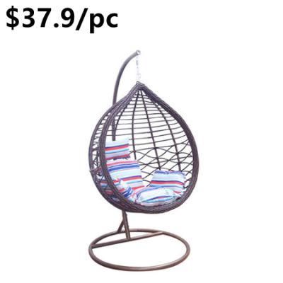 Modern Indoor Garden Patio Furniture Wicker Rattan Hanging Swing Chair