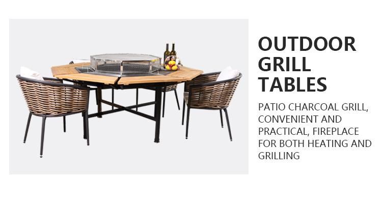 New Simple Bar Foshan Chair Rattan Garden Leisure Outdoor Dining Set Furniture