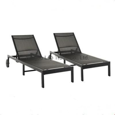 Aluminum Lounge Chair Outdoor Sun Lounger with Wheels