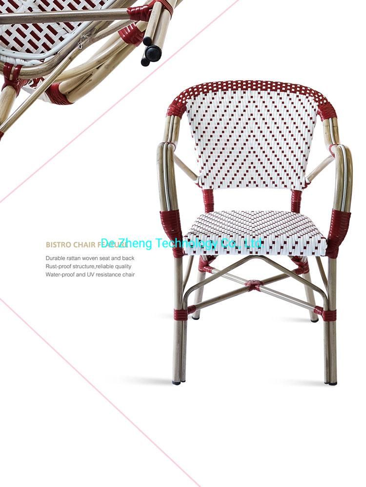 Hot Sale Bohemia North Style Outdoor PE Rattan Wicker Paris Cafe Leisure Garden Furniture