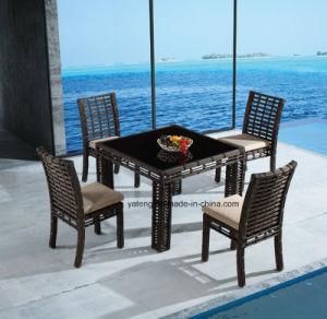 Hotel Pool Side Aluminum Outdoor Rattan Chair &amp; Table Dining Set (YT607)