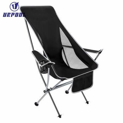 Lightweight High Back Camping Chair Outdoor Folding Chair Backpacking Chairs Upgrade with Headrest &amp; Pocket for Outdoor Travel