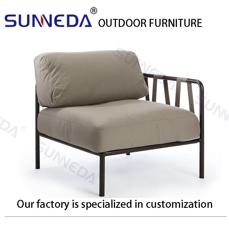 Patio Woven Rope Outdoor Single Four Seats Sofa