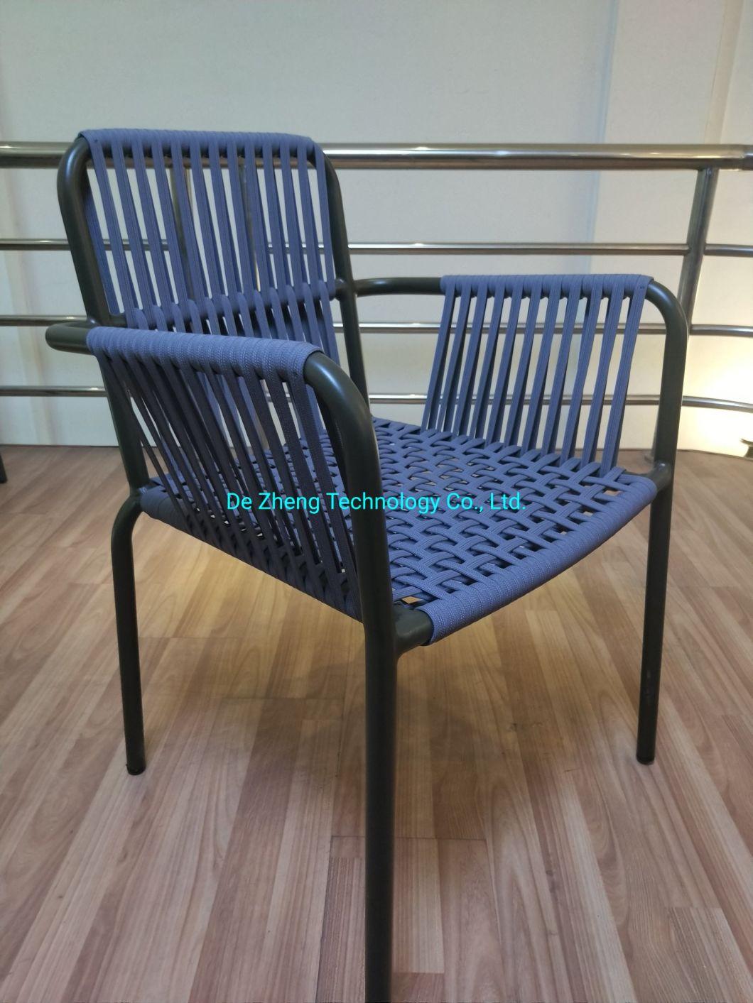 Latest Leisure Waterproof Bistro Terrace Woven Rope Hilton Aluminium Outdoor Furniture