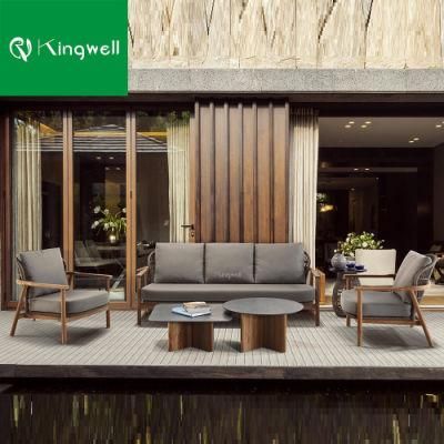 High-End Grade Teak Wood Furniture Garden Sets Patio Sofa Set for Hotel and Home
