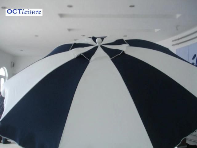 Strong Type Beach Outdoor Parasol with Thick Cover in White and Blue (OCT-BUSTU06)