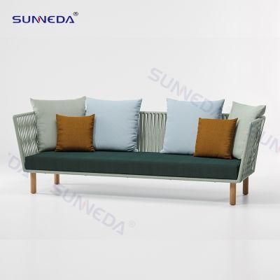Modern Mix Color Rattan Leisure Sofa Aluminum Couch