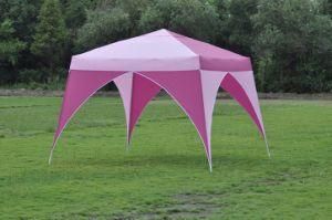 New Style Two Color Steel 6 Edge Shape Pop up Gazebo