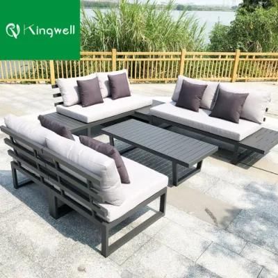 Best Quality Aluminum Outdoor Garden Furniture Cushion Sofa Set Used on Hotel and Restaurant