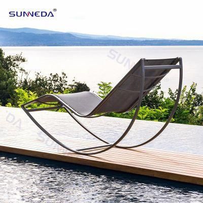 Hotel Swimming Pool Elegant Leisure Aluminium PE Rattan Swing Lounger