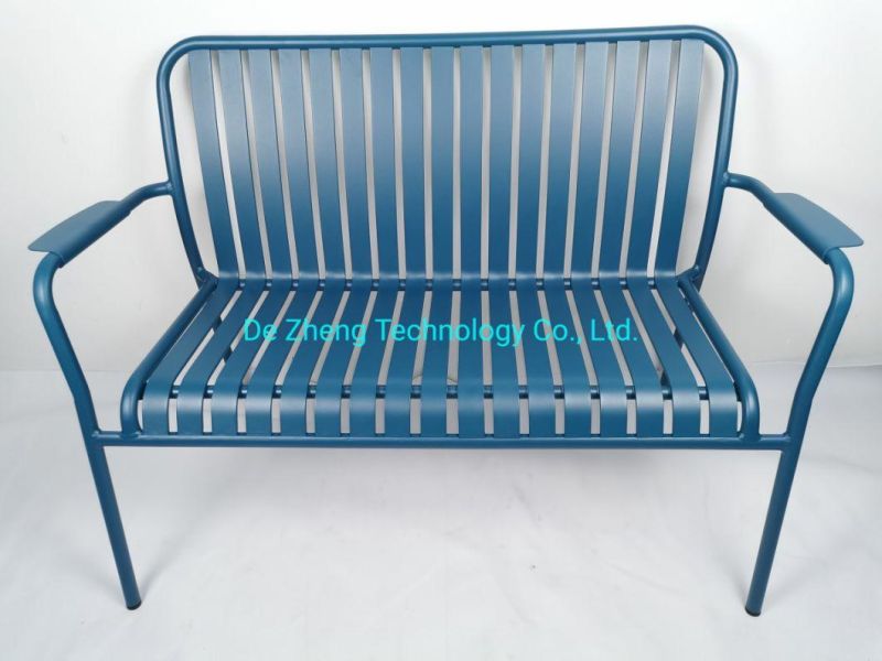 Europen Rusting Resistance Punched Outdoor Aluminum Slat Bench Water Proof Bistro Bar Furniture