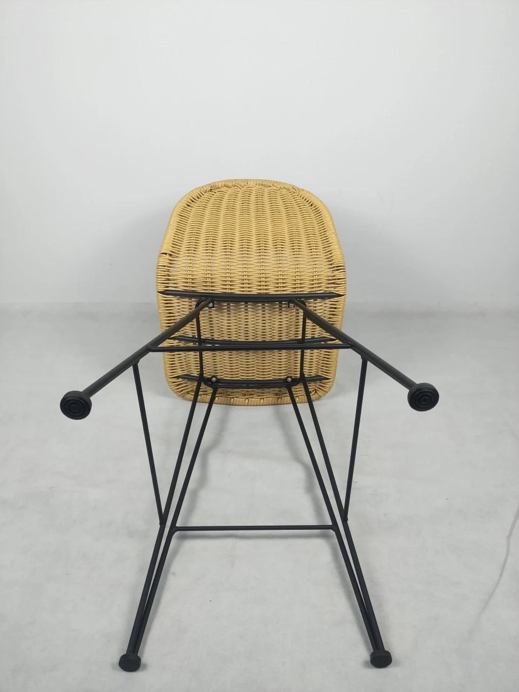 Hotel Restaurant Cane Garden Leisure Wicker Hotel Resort Villa Dining Furniture Rattan Chair