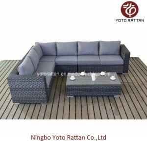 Grey Rattan Long Sofa for Outdoor (1502)
