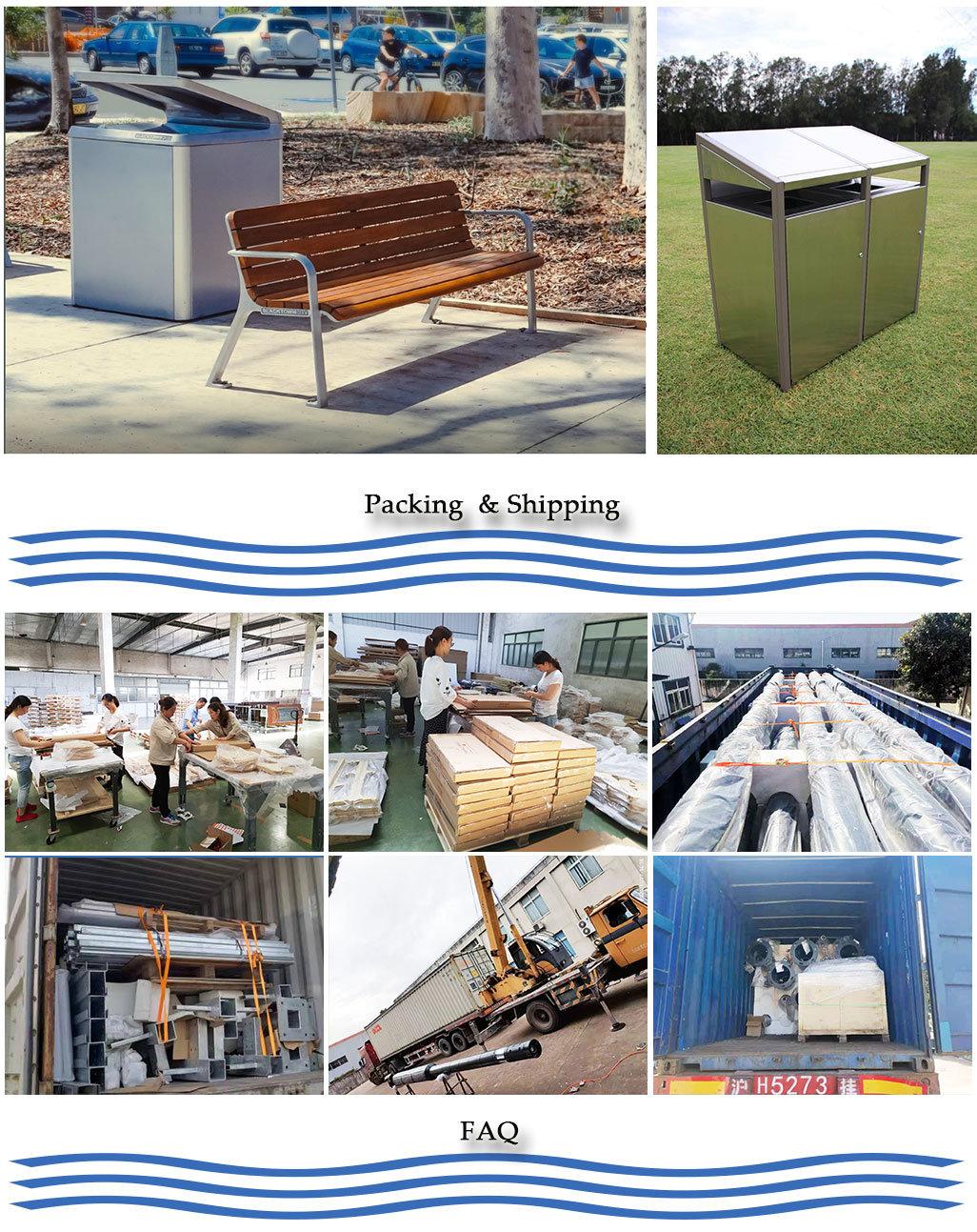 Suitable for Outdoor Metal Aluminum Park Without Armrest Simple Bench