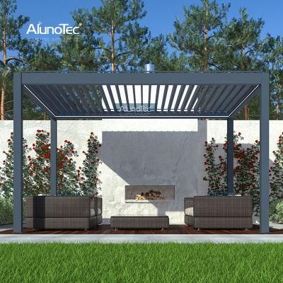 Customized Professional Pergola Gazebo Outdoor Cafe Struttura Alluminio Kit Elevated Tent Pergolas with Lights