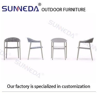 Garden Comfortable Portable Artistic Presentable Stackable Patio Chair with Table