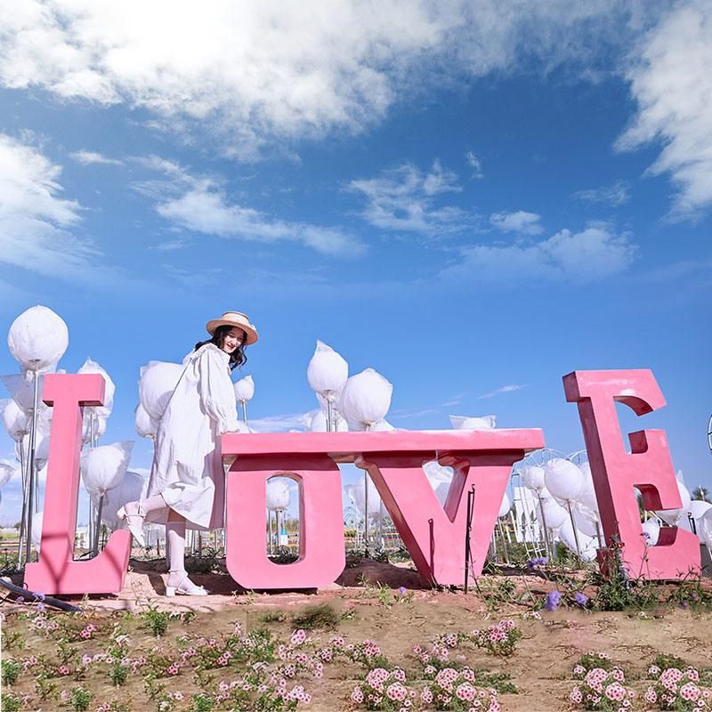 Heart Shape Bench Swing Seat for Tourism Photograph