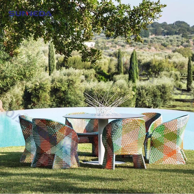Hotel Leisure Dining Table Sets Aluminum Outdoor Furniture